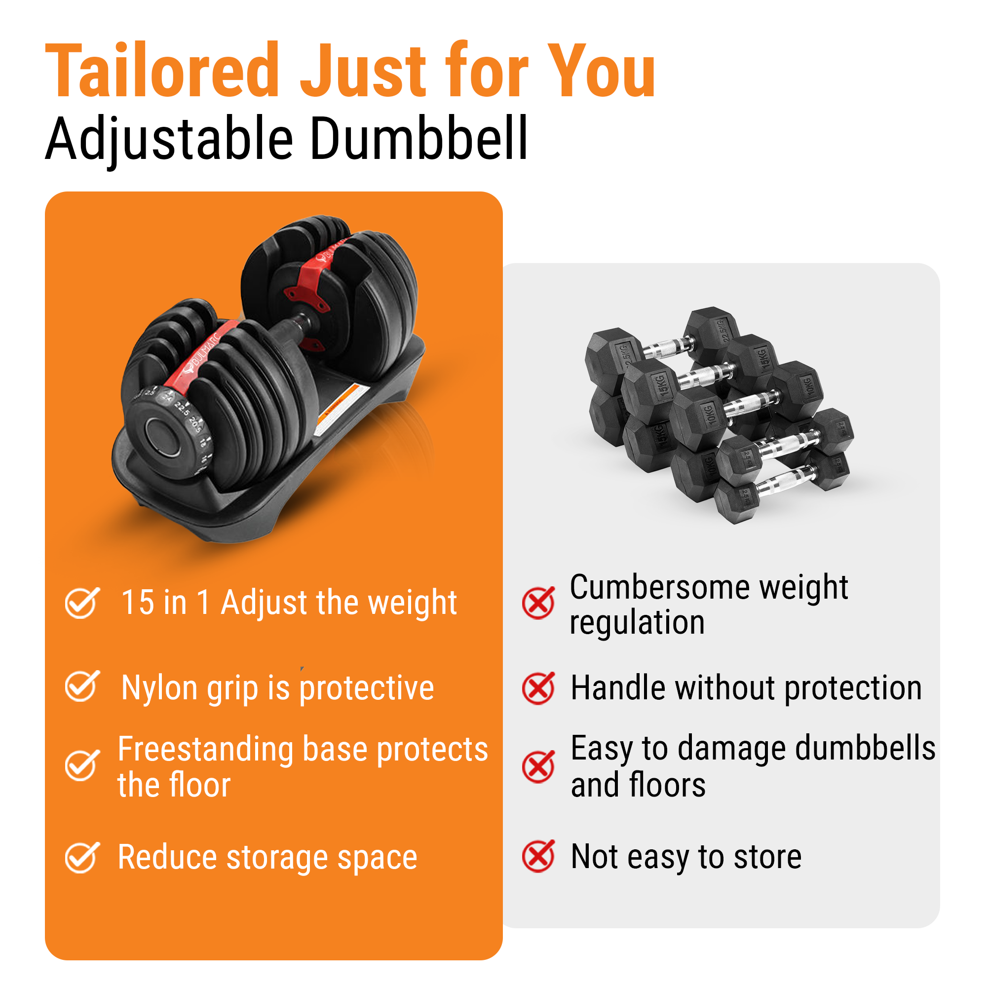 Adjustable dumbbell ( 2.5kg to 24kg )