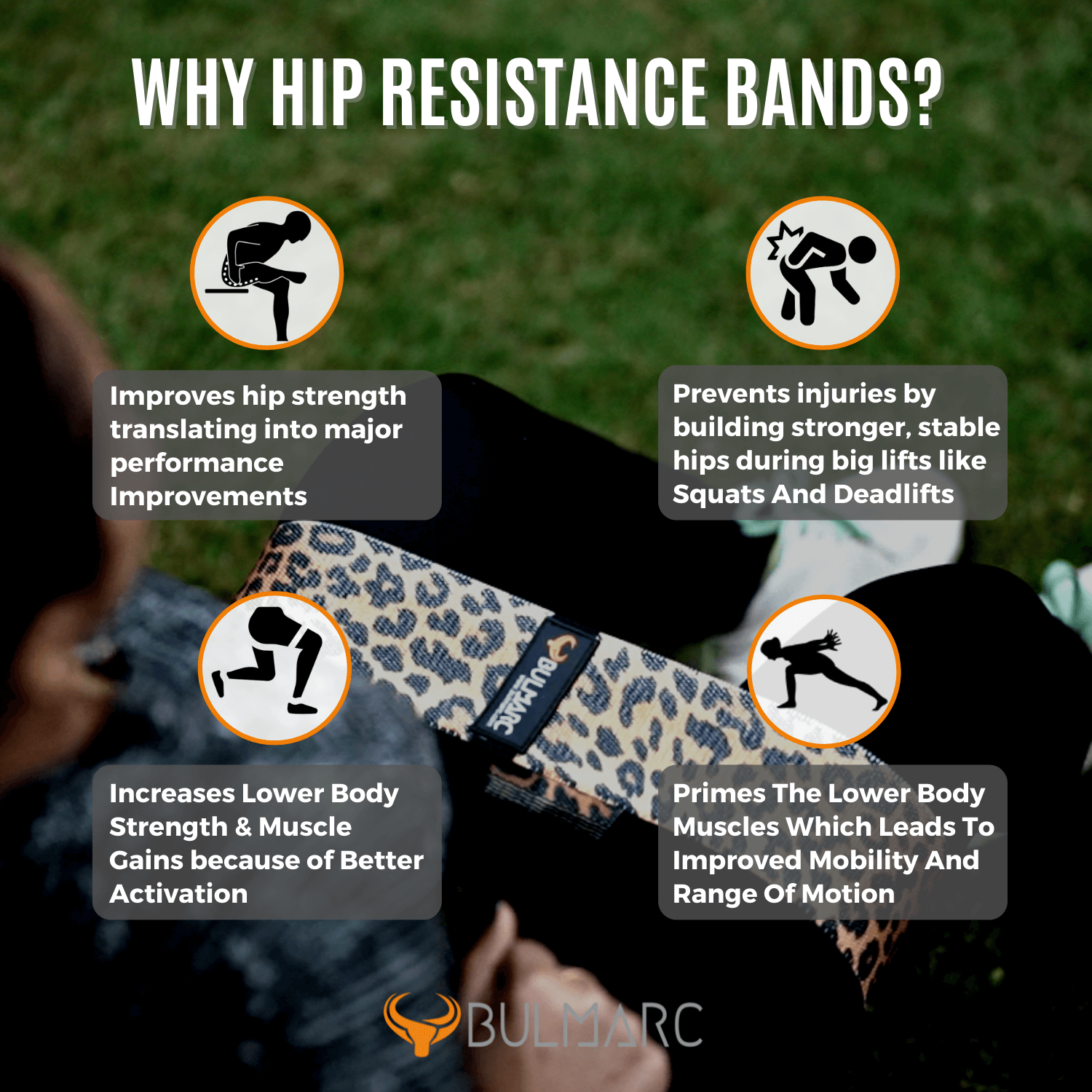 Set of 3 Hip Bands – Grey, Green, Black