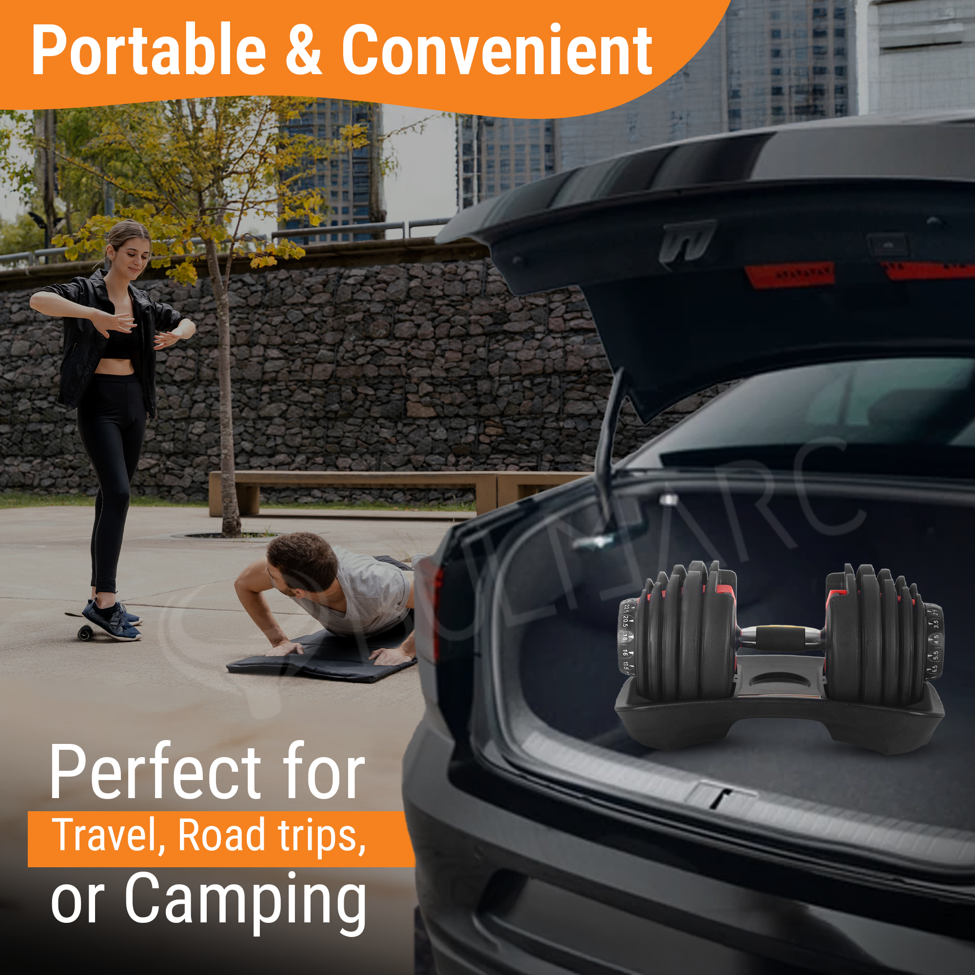 Bulmarc Adjustable Dumbbell Pair 2.5kg–24kg Each | 15-in-1 Weight Set | Home Gym Strength Training