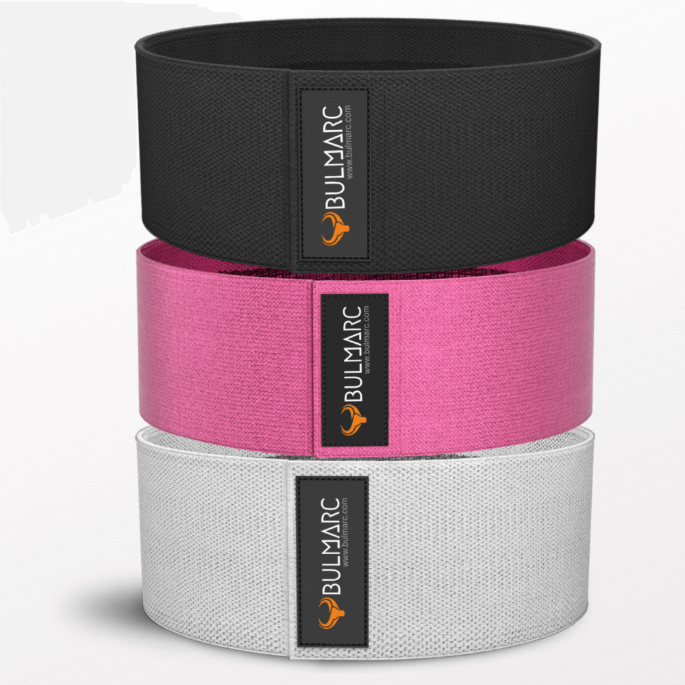 Set of 3 Hip Bands – Grey, Pink, Black