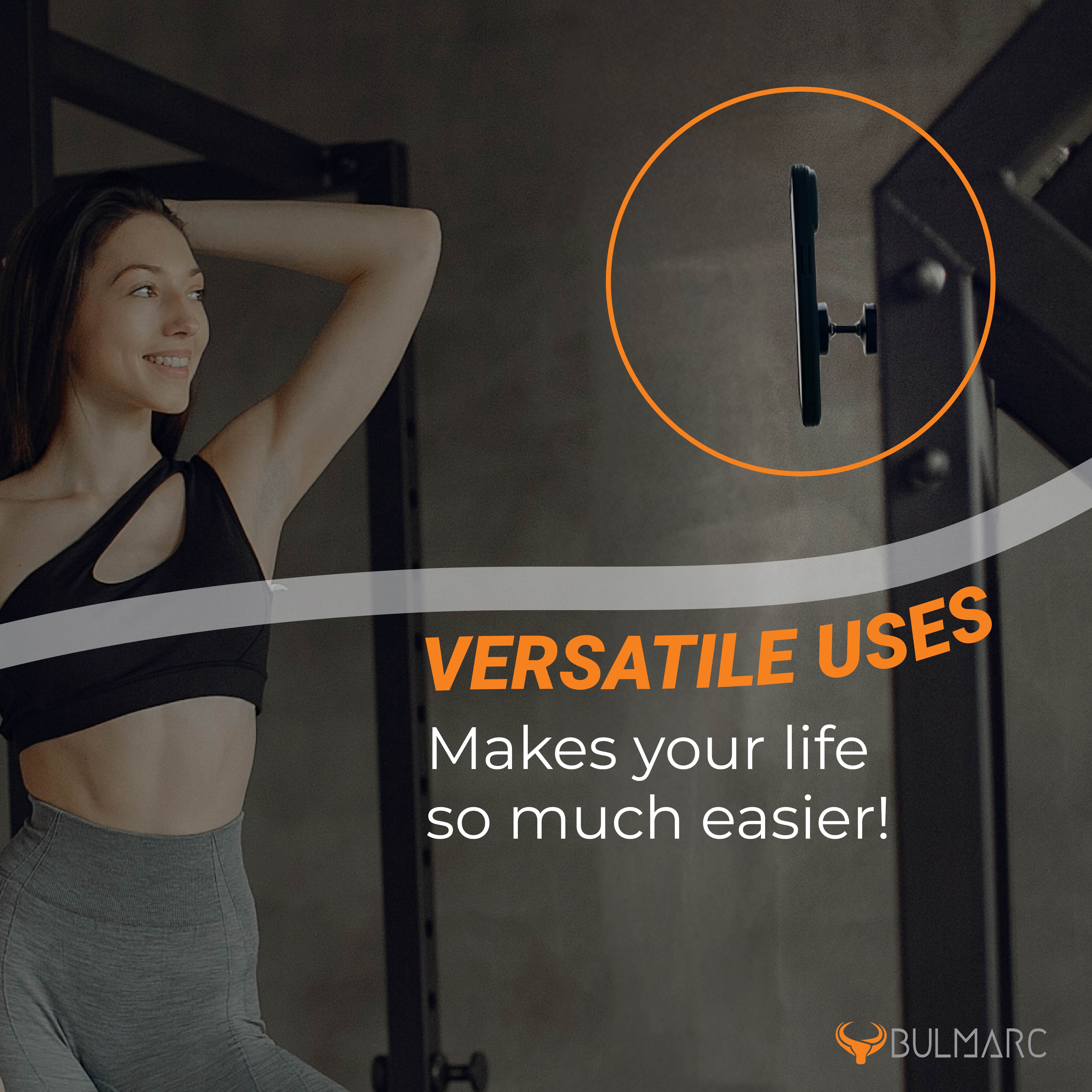 Bulmarc CamBuddy – Compact Magnetic Mount for Gym, Car, Home & Travel