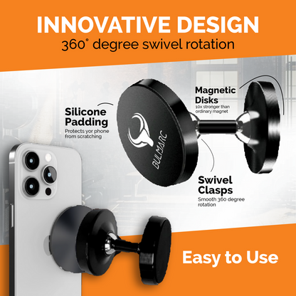 Bulmarc CamBuddy – Compact Magnetic Mount for Gym, Car, Home & Travel