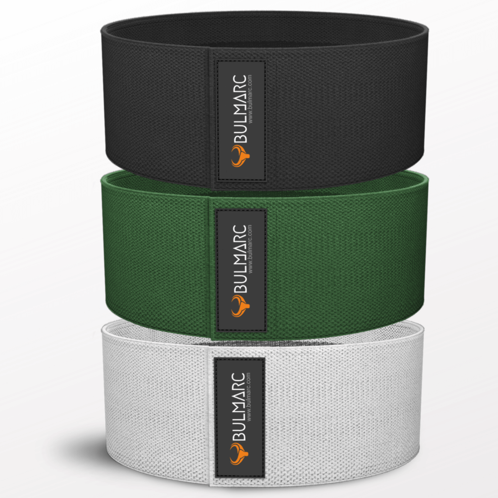 Set of 3 Hip Bands – Grey, Green, Black